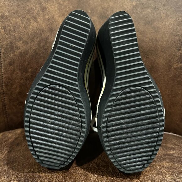 New Rock And Candy 4" High Wedge Lace up Sneakers  Black & White Y2K - Picture 3 of 12